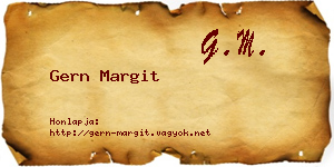 Gern Margit névjegykártya